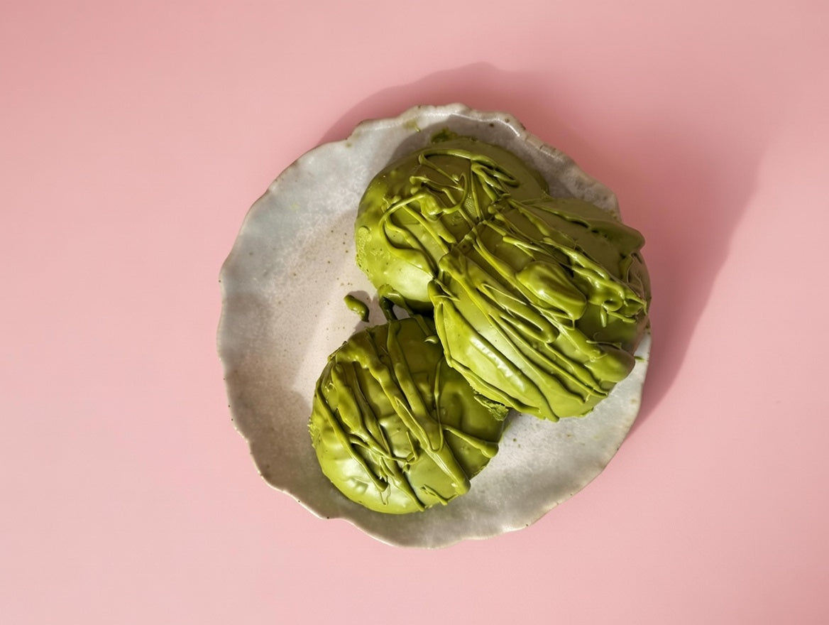 Matcha Cookies with Matcha White Chocolate Glaze